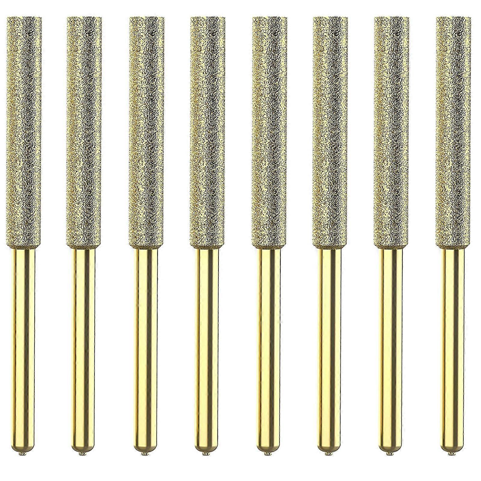 8Pcs Chainsaw Bits Titanium Plated Diamond Sharpener High Hardness Electric Chainsaw File