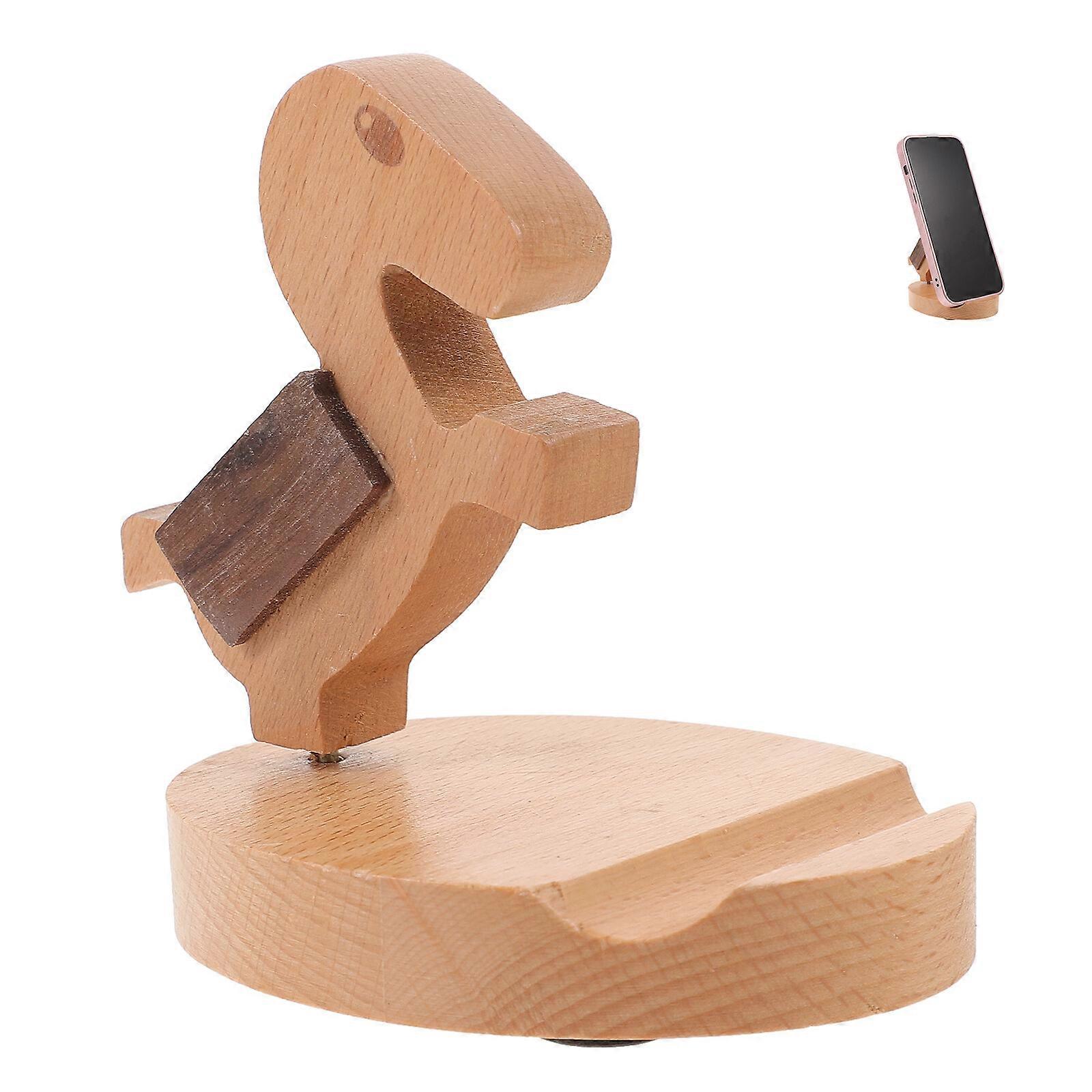 Wooden Mobile Phone Holder Horse Desktop Phone Rack Horse Phone