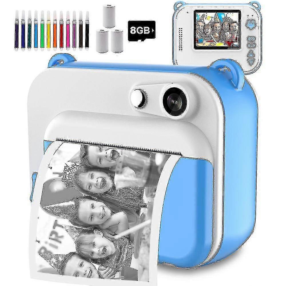 Appareil photo d'impression instantanée pour enfants avec imprimante thermique photo numérique enfant jouet fille vidéo enfant garçon