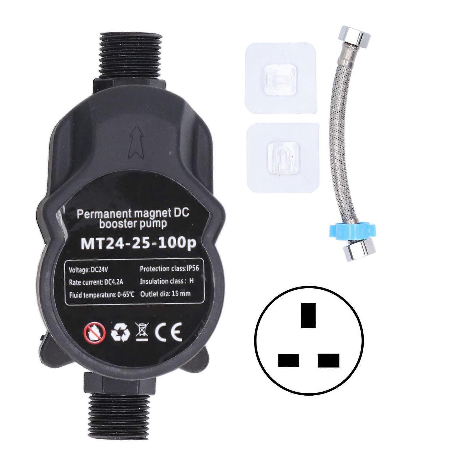 Booster Pump Automatic Water Pressure Shower Boosting Recirculating Wall Mount 24VDC 100?240V UK Plug