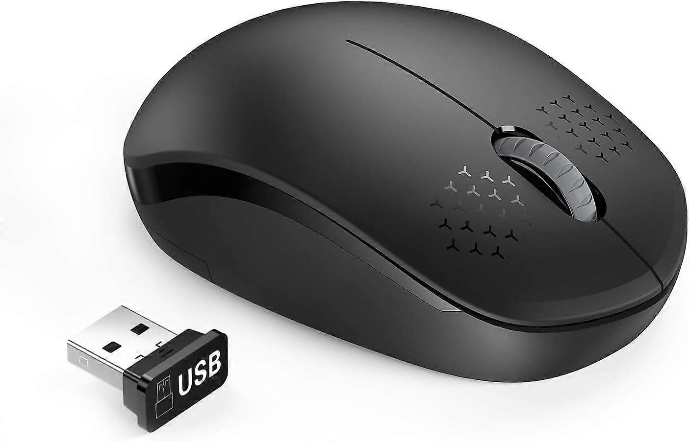 Wireless Mouse, 2.5G Noiseless Mouse with USB Receiver - Portable Computer Mice for PC, Tablet
