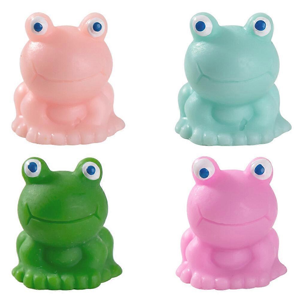 4 قطع مصغرة ضفدع التماثيل الراتنج الضفدع تماثيل حديقة صغيرة زخرفة الضفدع نماذج