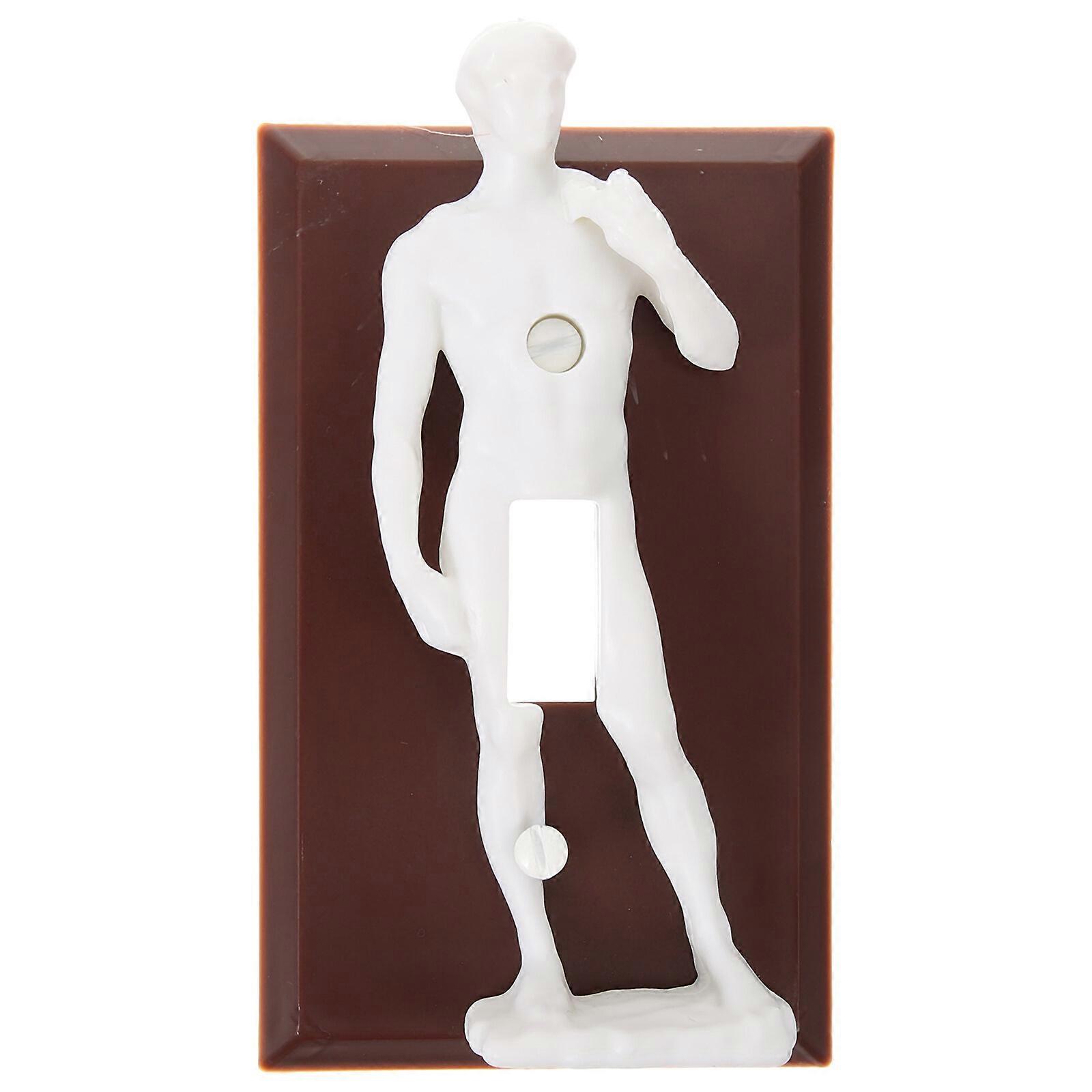 Switch Wall Plate Plastic Wall Plate Man Statue Design Plate Creative Plate Cover