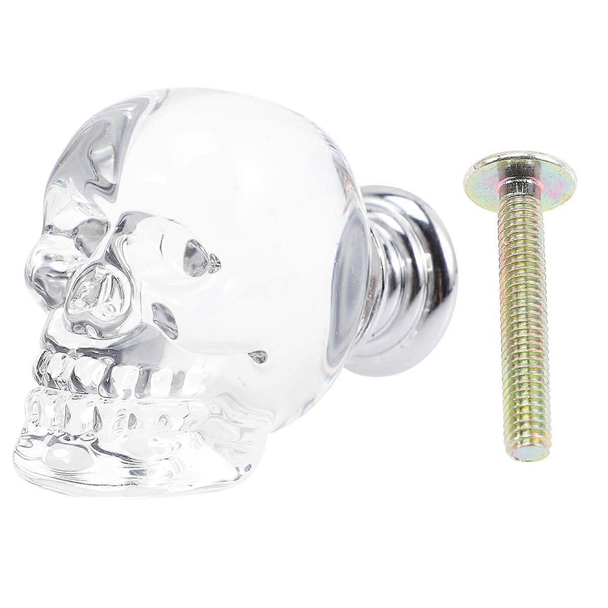 Delicate Glass Knob Handle Skull Head Handle Furniture Handle Replacement