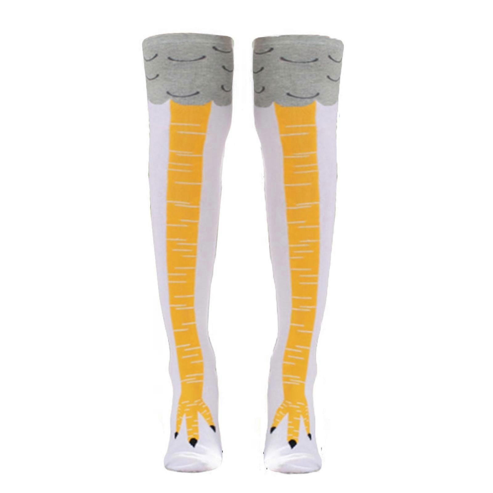 Femmes 3D Poulet Pied Chaussettes Jambe/Genou Chaussettes Poulet Chaussettes Performance Bas