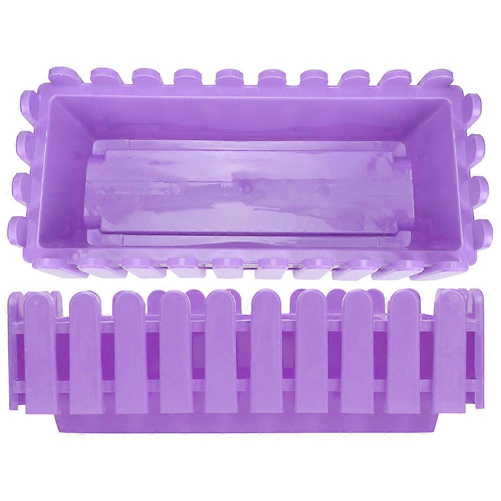 2Pcs Flower Window Box Fence Planter Box Decorative Planting Pot Rectangular Flower Container