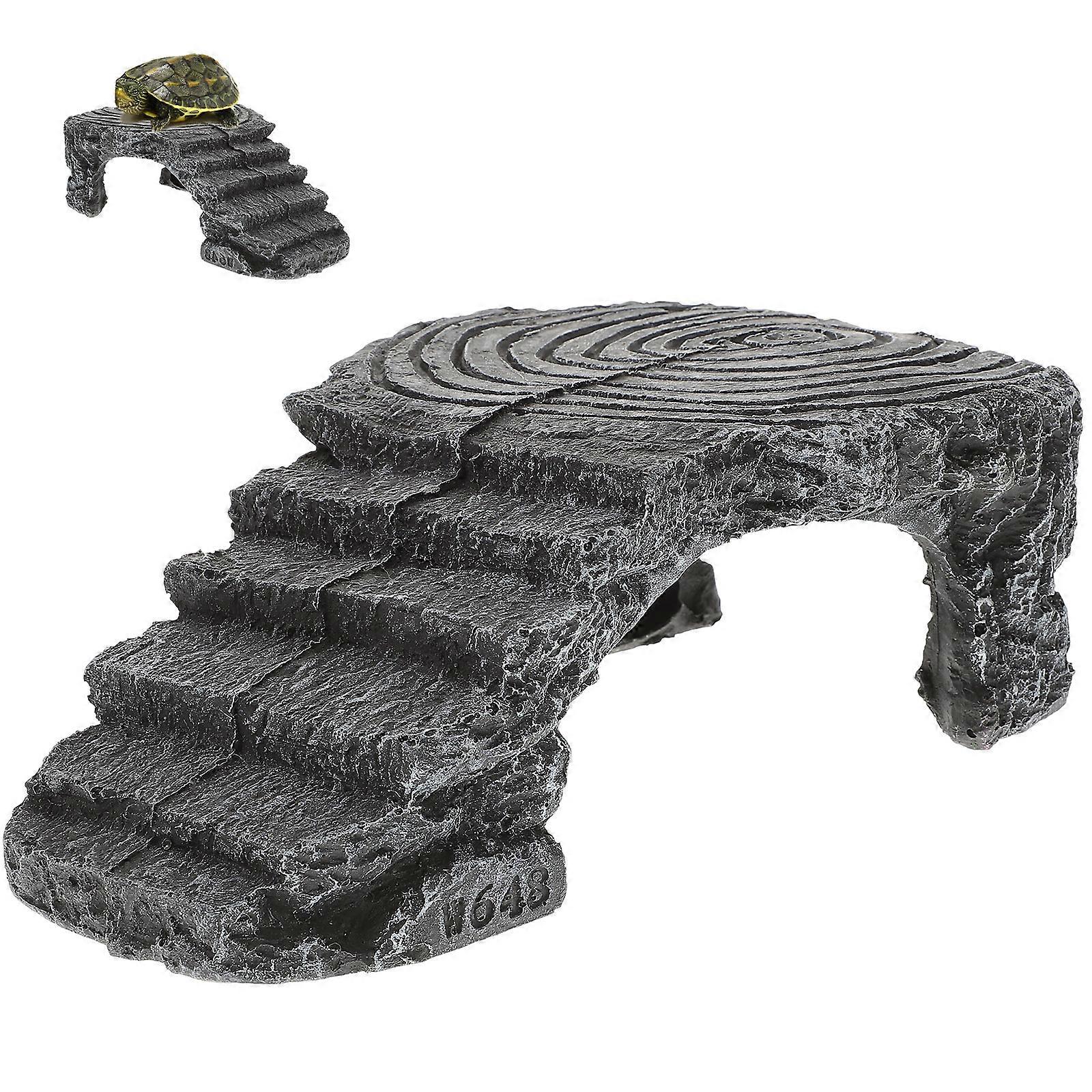 1pc Turtle Basking Platform Resin Climbing Platform Tortoise Resting Platform