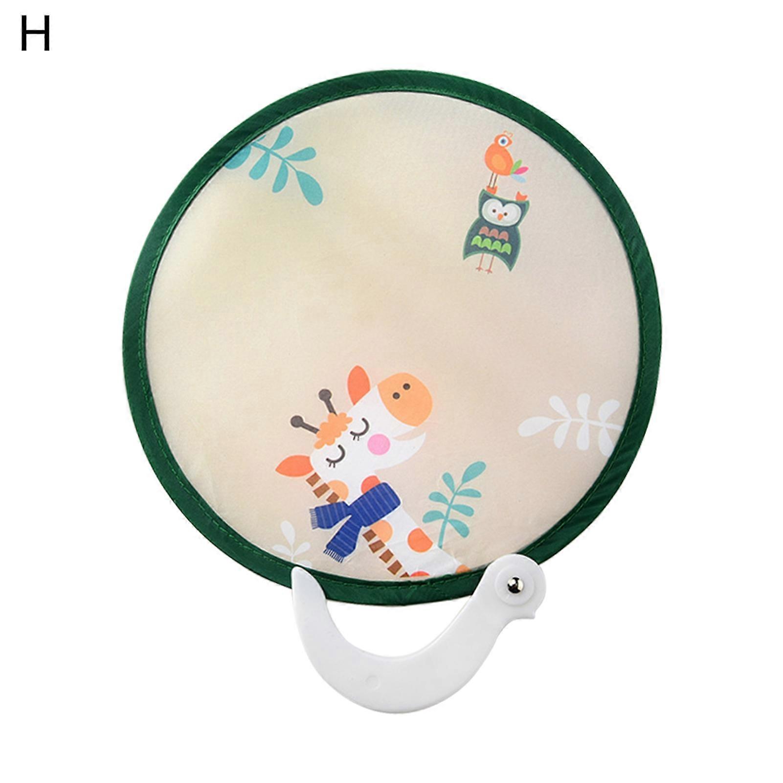 Cartoons Hand Fan Anti-scratch Fabric Dance Performance Folding Pocket Fan Household Supplies