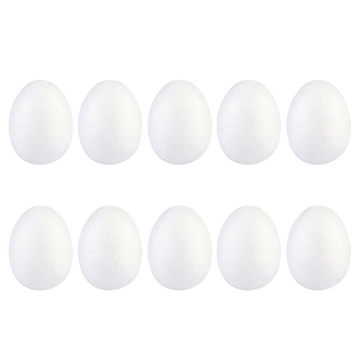 20pcs Painting Egg DIY Easter Decor Solid Egg for Kid Festival Craft (White, 6cm)