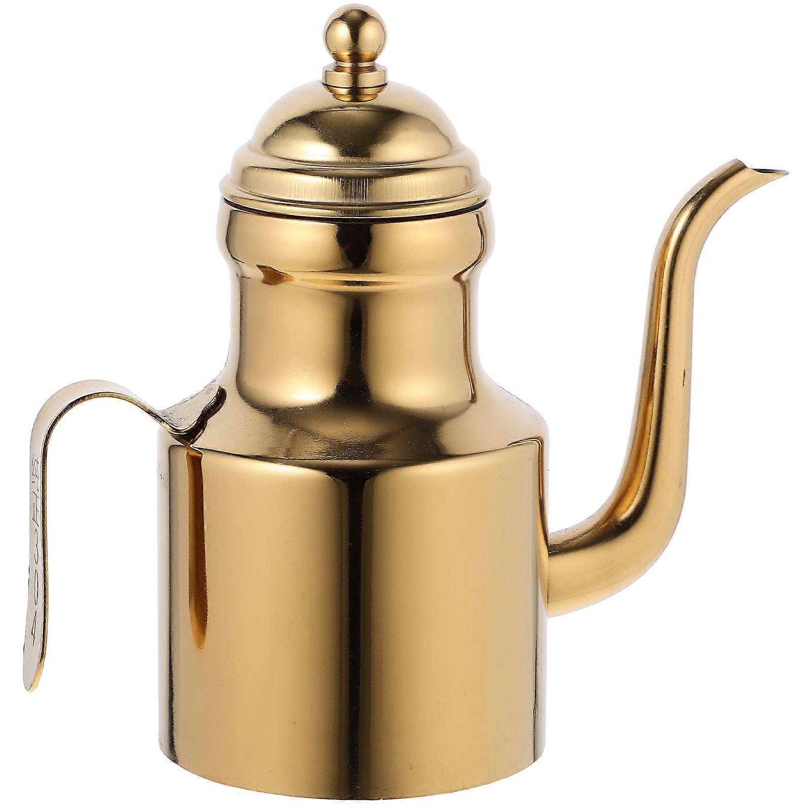 Stainless Steel Grease Container Multifunctional Oil Container Long Spout Grease Container