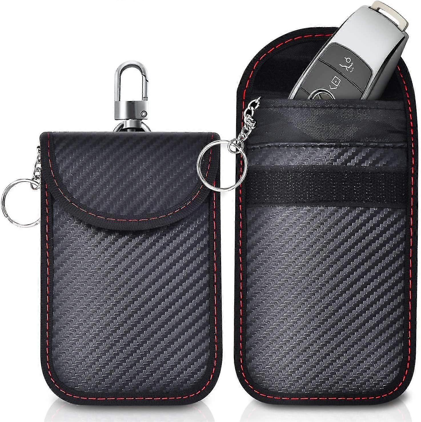 2 Pack Faraday Pouch for car Keys RFID Blocker Bag for Car Security
