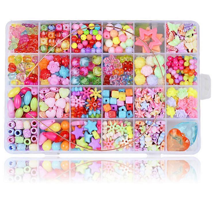 24 حبات الاكريليك الشبكة، ولعب الأطفال مطرز، سوار diy اليدوية