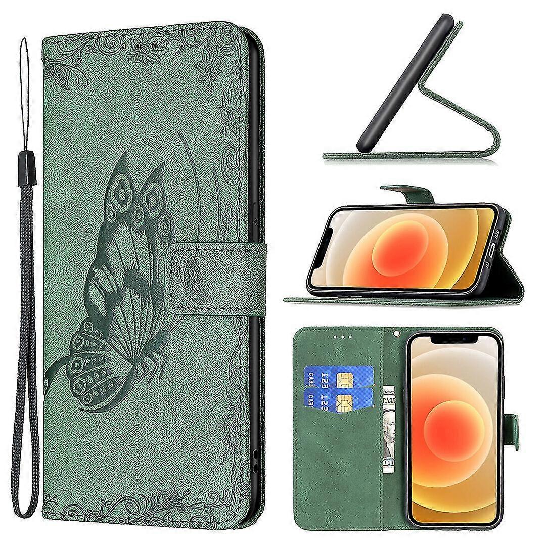 Iphone 12 Case Green Butterfly Mobile Case