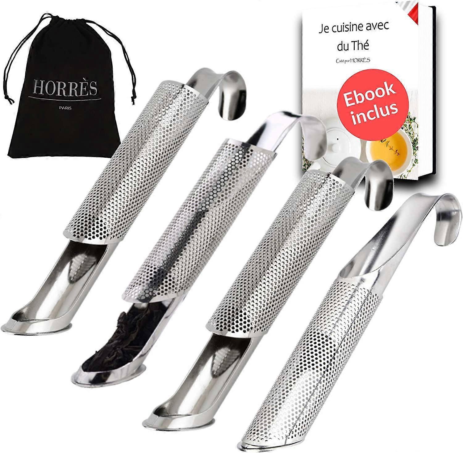 4 pcs Stainless Steel Tea Infusers with Fine Mesh Filter | Pipe diffuser for Mug Cup Thermos