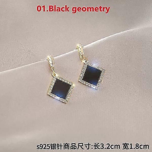 New Geometric Exaggerated Earrings [black]