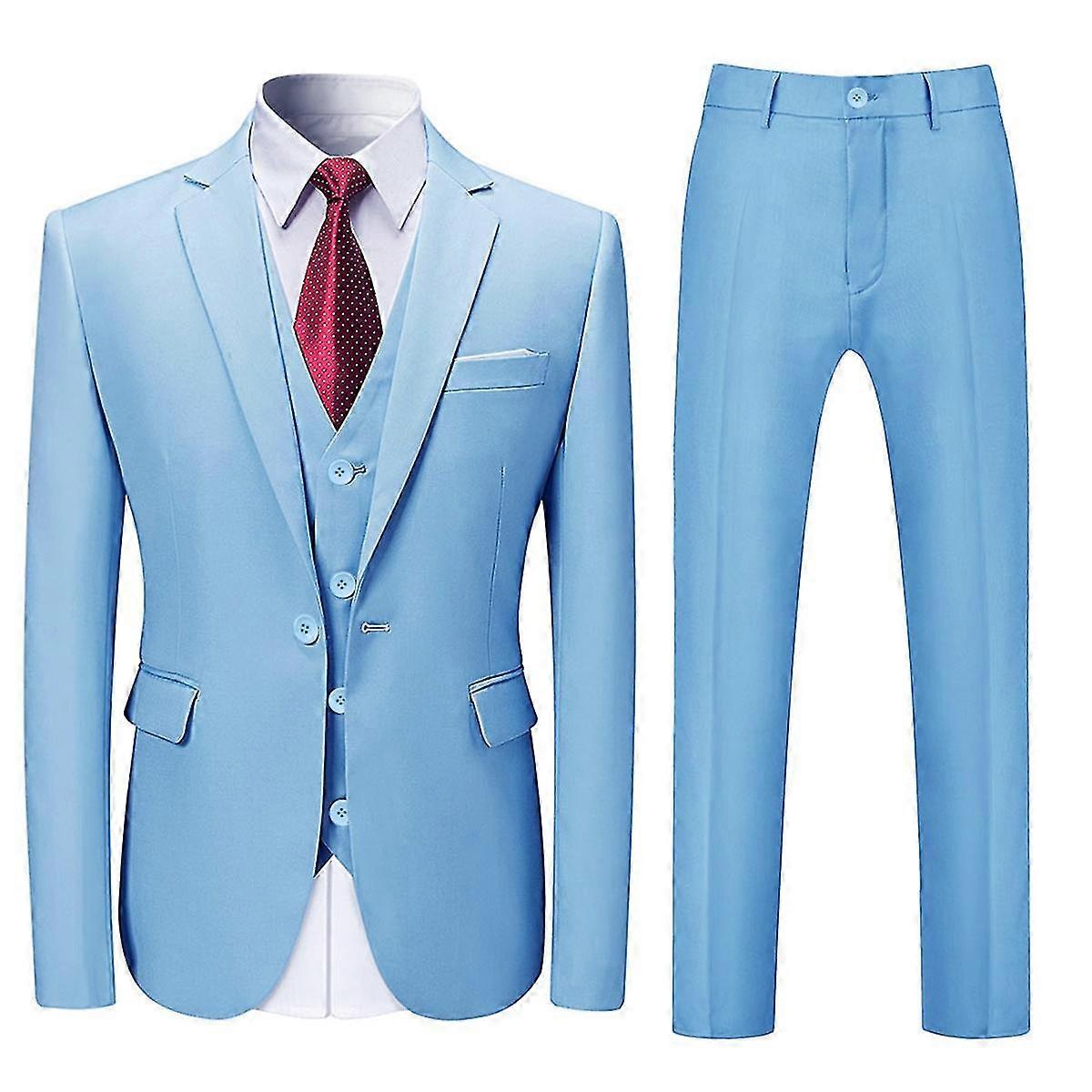 بدلات رجالية 3 قطع بدلات سليمة فور سيزونز بدلة سترة وبنطلون وسترة