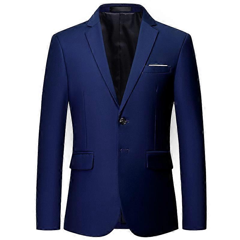Men's Business Blazer Solid Slim Fit Jacket