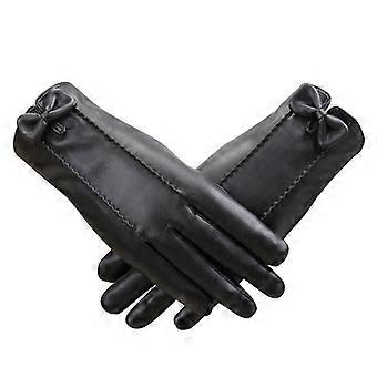 Neue Damen Damen Touchscreen Handschuhe Leder Winter Warm Fahren Weiches Futter