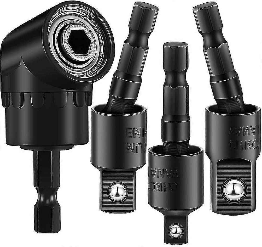 Impact Grade Socket Adapter Set Hex Shank - Power Drill Sockets Adapter Set, Impact Driver Adapter, 360 Degree Rotatable Adapter