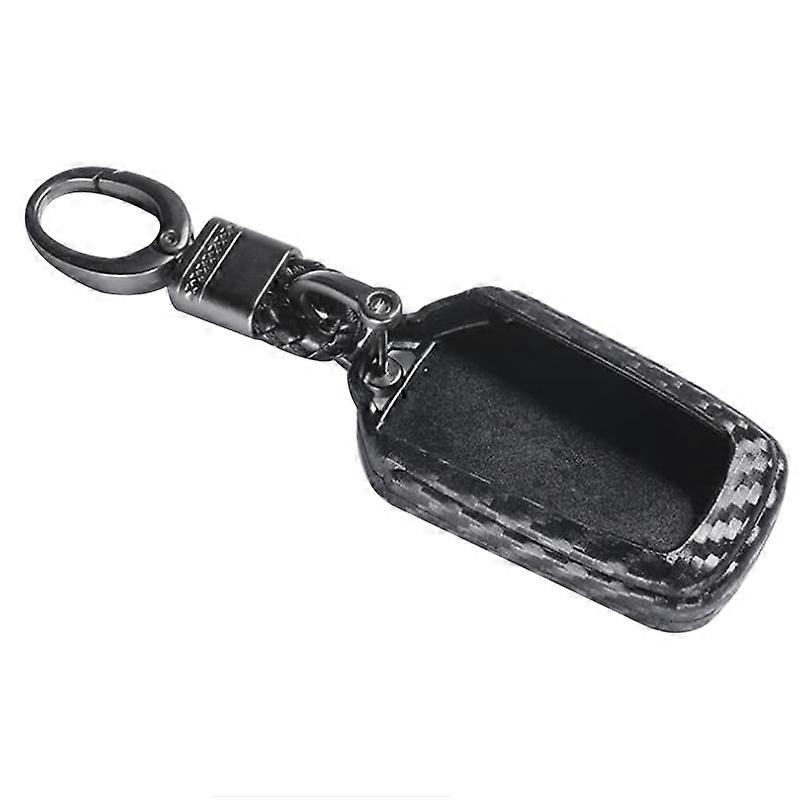 Black Silicone Carbon Fiber Style Car Key Fob Cover Case Remote Holder Cover Protector Jacket for -