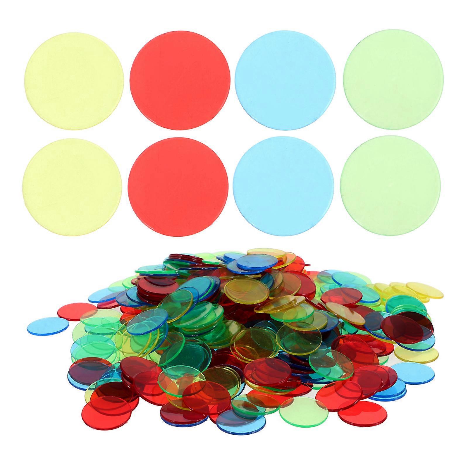 400 قطعة 4 ألوان 3/4 بوصة برو كونت البنغو رقائق علامات لبطاقات لعبة البنغو