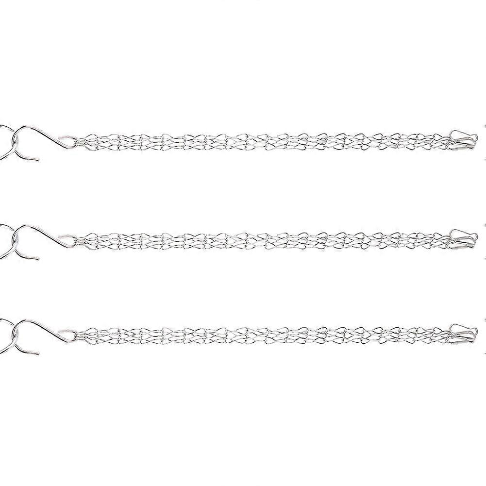 3 PCS Garden Planter Flower Pot Basket Replacement Hanging Chain   hooks Set
