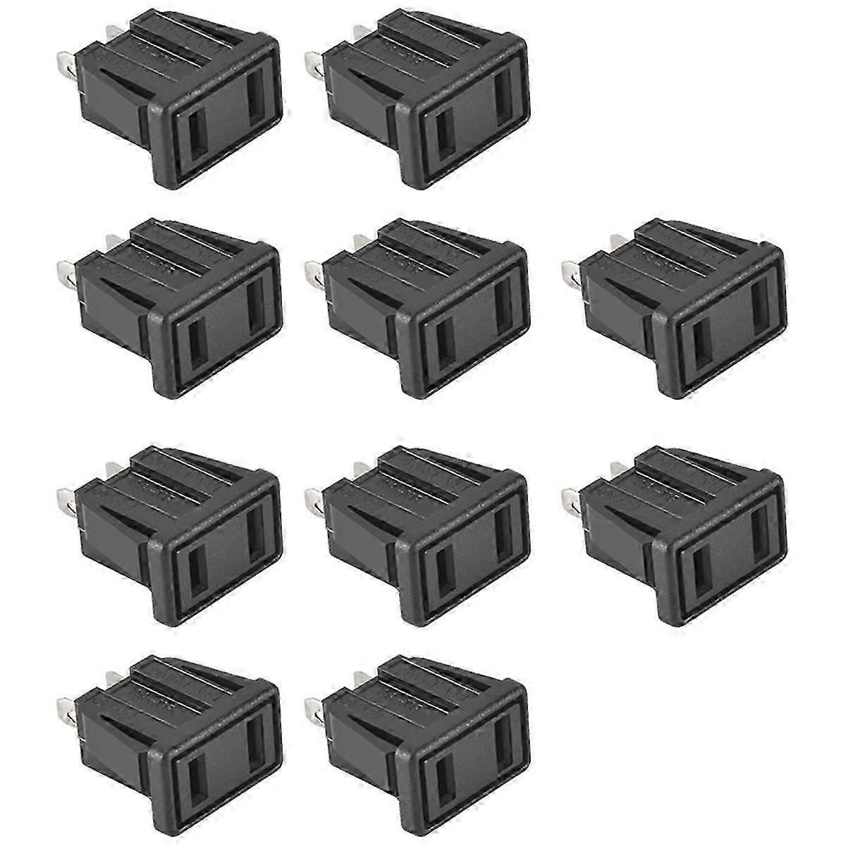 10 x US Type Panel Mounting AC Power Socket Outlet AC 250V 10A