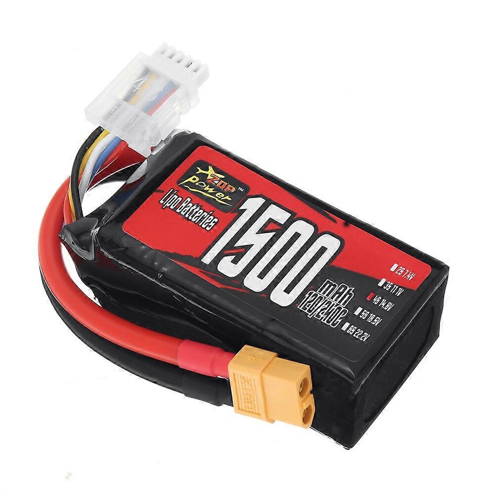 ZOP Power 4S 14.8V 1500mAh 120/240C 22.2Wh LiPo Battery XT60 Plug for Geprc Cinelog35 150-220mm 4 In