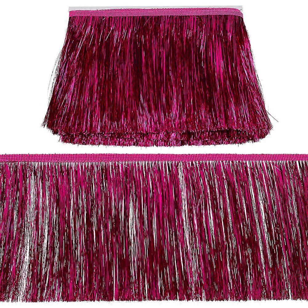 Polyester Fringe Trimmings Tassel Trims Ornament Accessories Medium Violet Red 156x1mm 10m/bundle