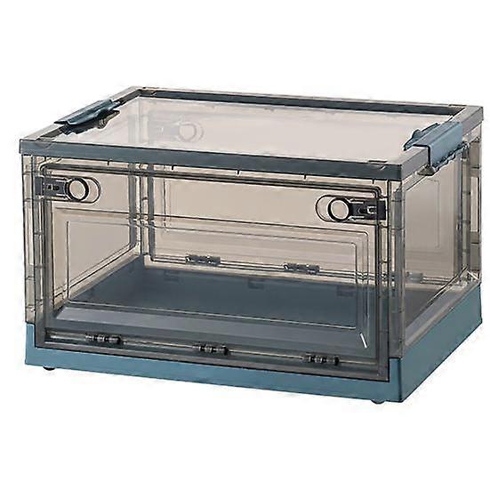 Storage Box Stackable Plastic Storage Box with Lid Space-Saving Foldable Clothes Toy Storage Container for Home