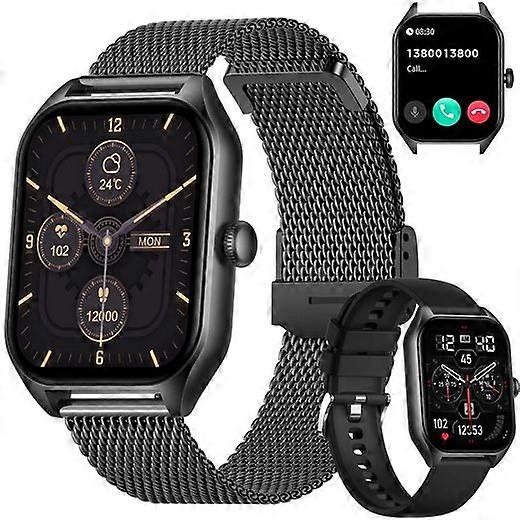Smartwatch H40, 1.85” Touch Display, Bluetooth Call, Black Strap