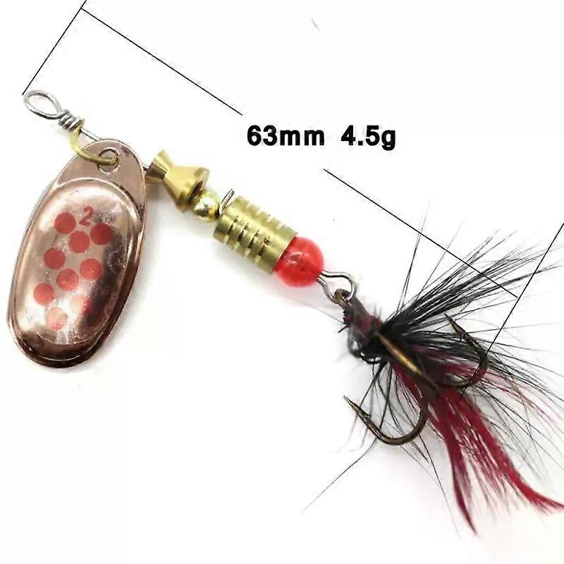 1pc Rotating Spinner Fishing Lure Spoon Sequins Metal Hard Bait Wobblers Bass Pesca With Feather Hooks 3.5g/4.5g/7g/9g/12g