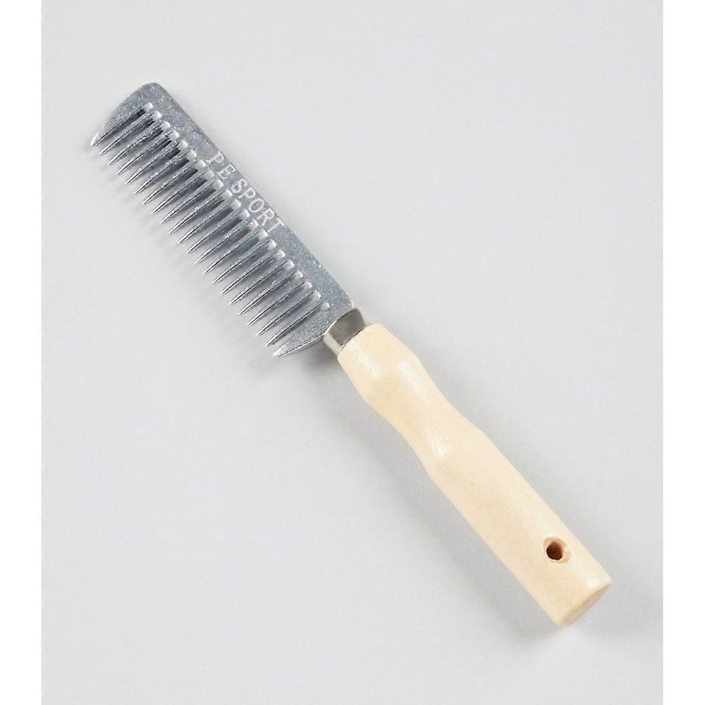 Premier Equine Aluminium Mane Comb With Wooden Handle