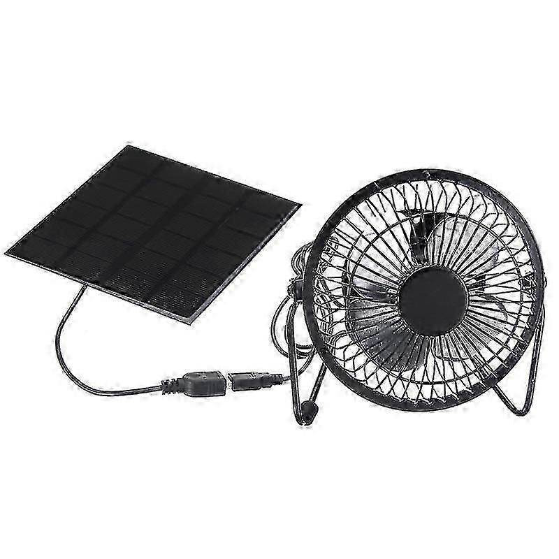Ventilador de ferro de refrigeração de alta qualidade de 4 polegadas USB Solar Powered Panel