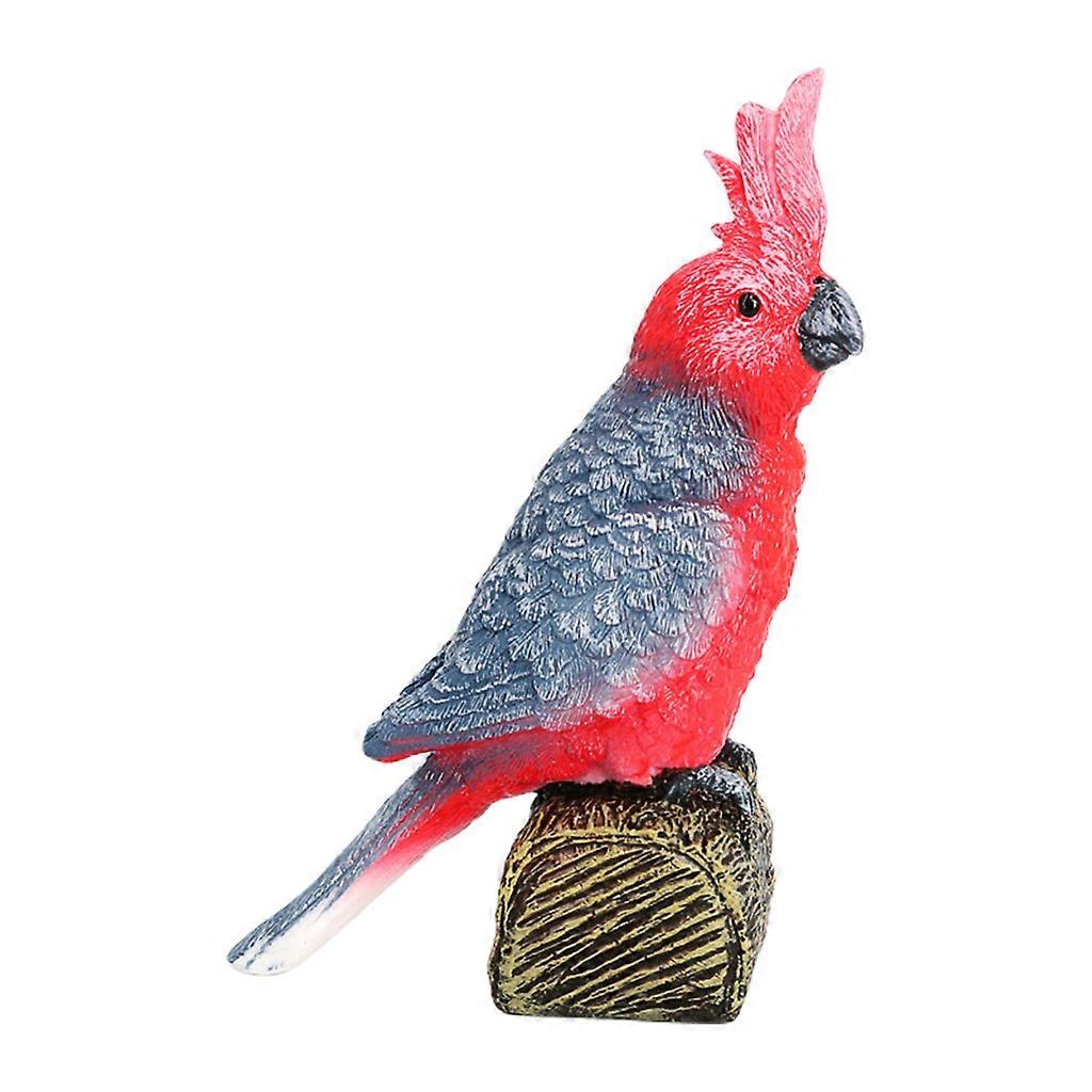 5.7’’ Cockatoo Toy Figure Statue Vivid Cacatua Science Toy Miniature Animal Scaled Collection Window Display Cake Topper