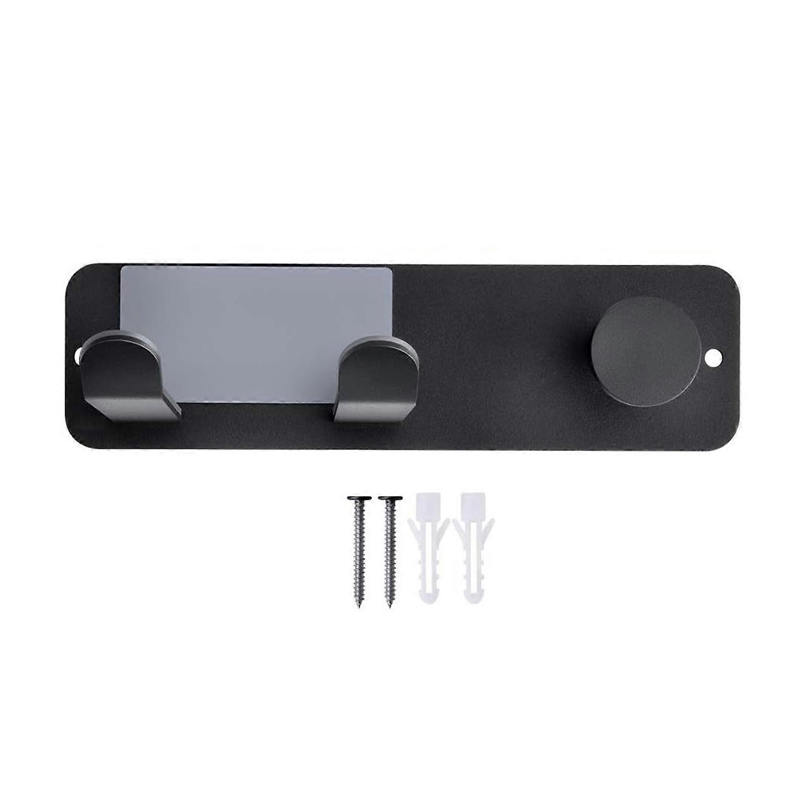 Portable robuste en acier inoxydable auto-adhésif sèche-cheveux support accessoire pour la maison ou l’hôtel salle de bain utilisation quotidienne décontractée noir