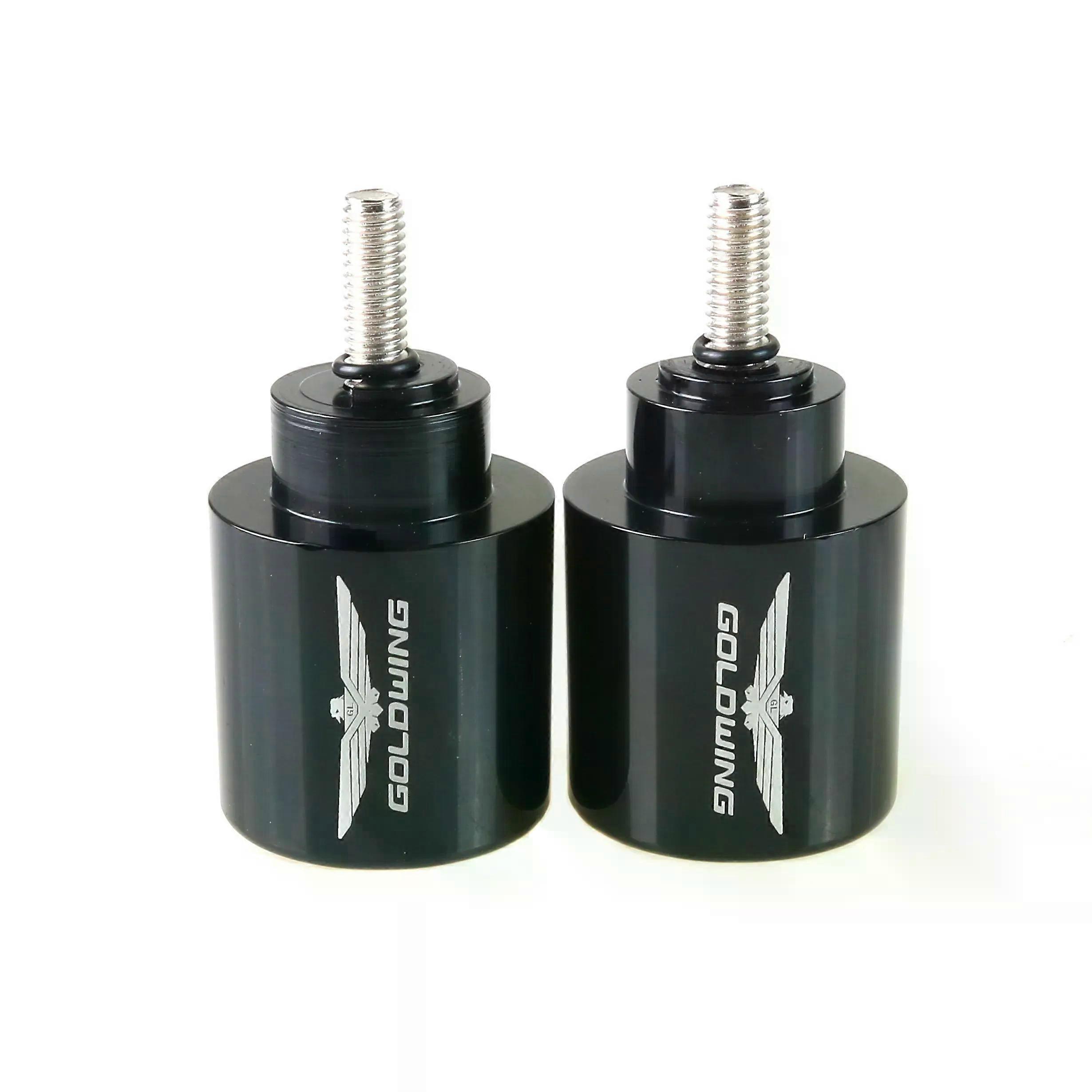 オートバイハンドルバーエンドウェイトハンドルバーグリップキャップホンダゴールドウィング1800 GL1800 2001-2020用防振シルバープラグ