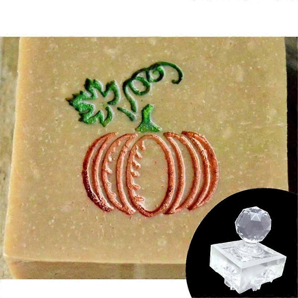 Halloween Transparent Soap Stamper Halloween Patterns Acrylic Soap Stamp Block Handmade Natural Essential Oil Soap Seal