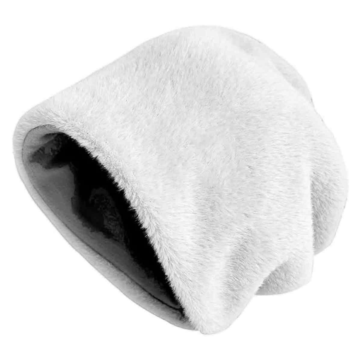 Slouchy Beanie Hat - Double Layer Knit Winter Hat for Women