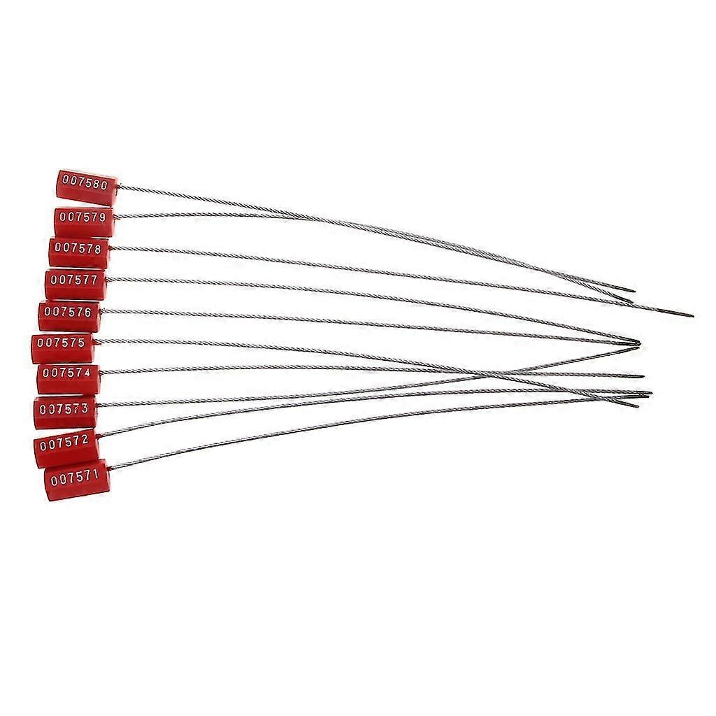 10 Pcs Pull Tight Steel Wire Seals Adjustable Metal Cable Tamper Evident Tags