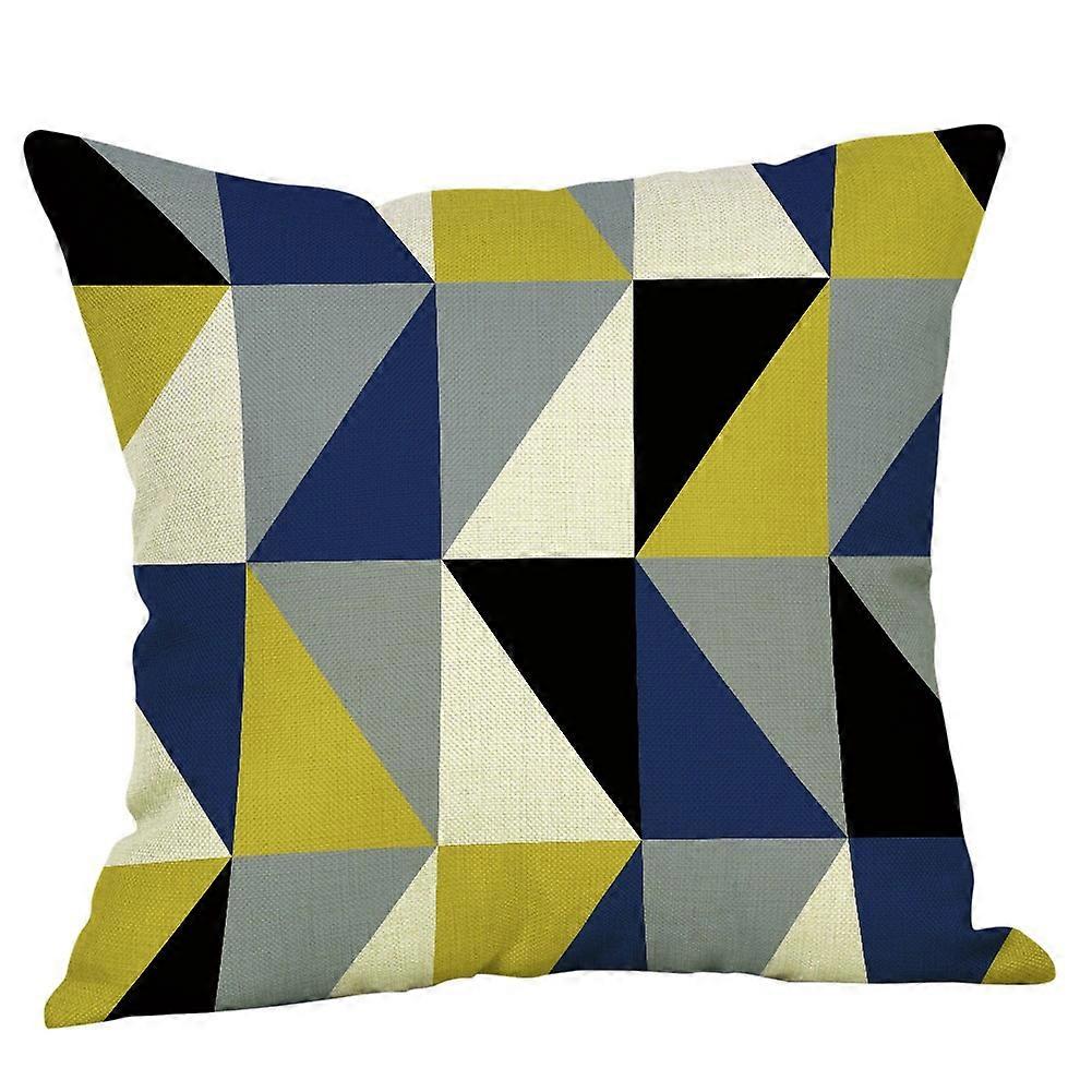 Geometric Printed Linen Throw Cases Sofa Cushion Cover Home Decor