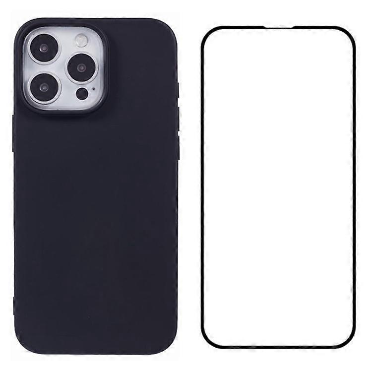 WANLONFENG RB2 Series Compatible For iPhone 16 Pro Case Big Lens Hole TPU Phone Cover with Screen Protector