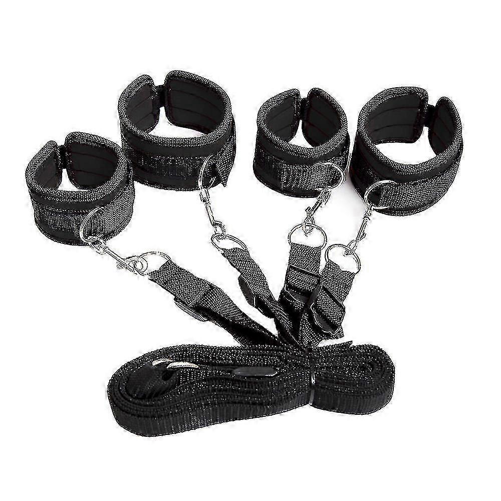 Adjustable Soft Leather Cuffs Set for Hand, Wrist, and Ankle