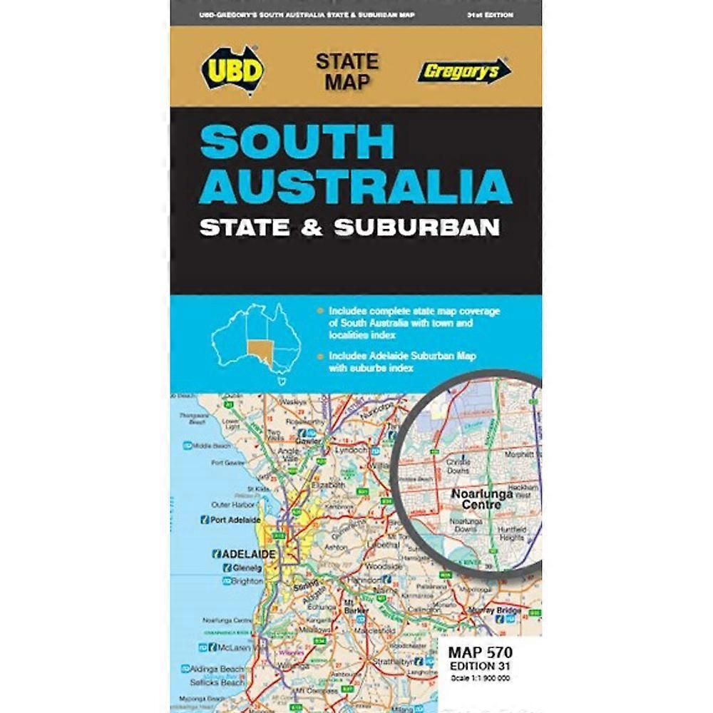 UBD South Australia State and Suburban Map 570 9th Edition