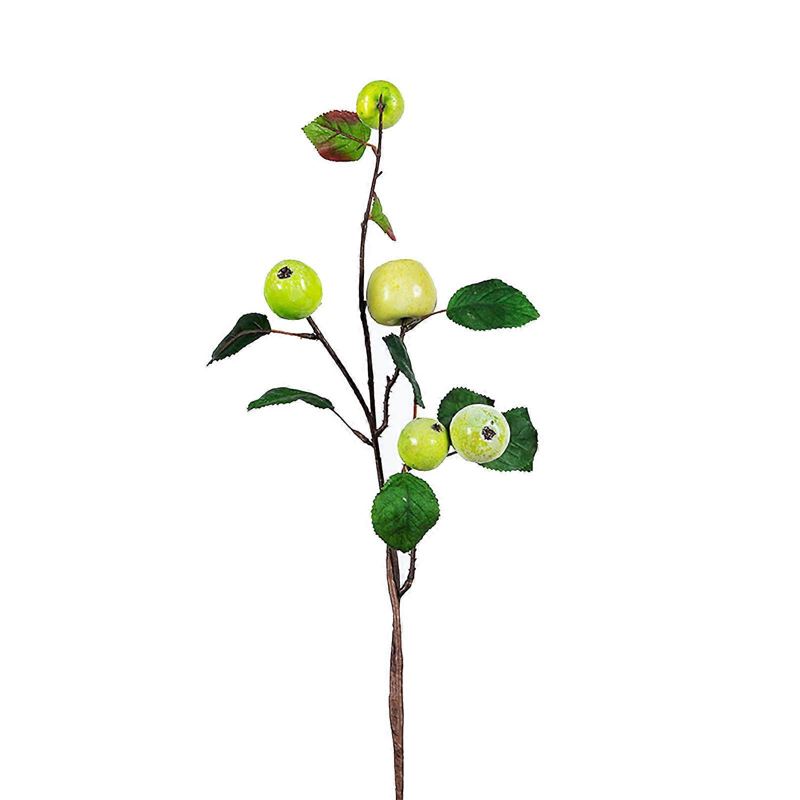 Simulated fruit branches, artificial plastic flowers.