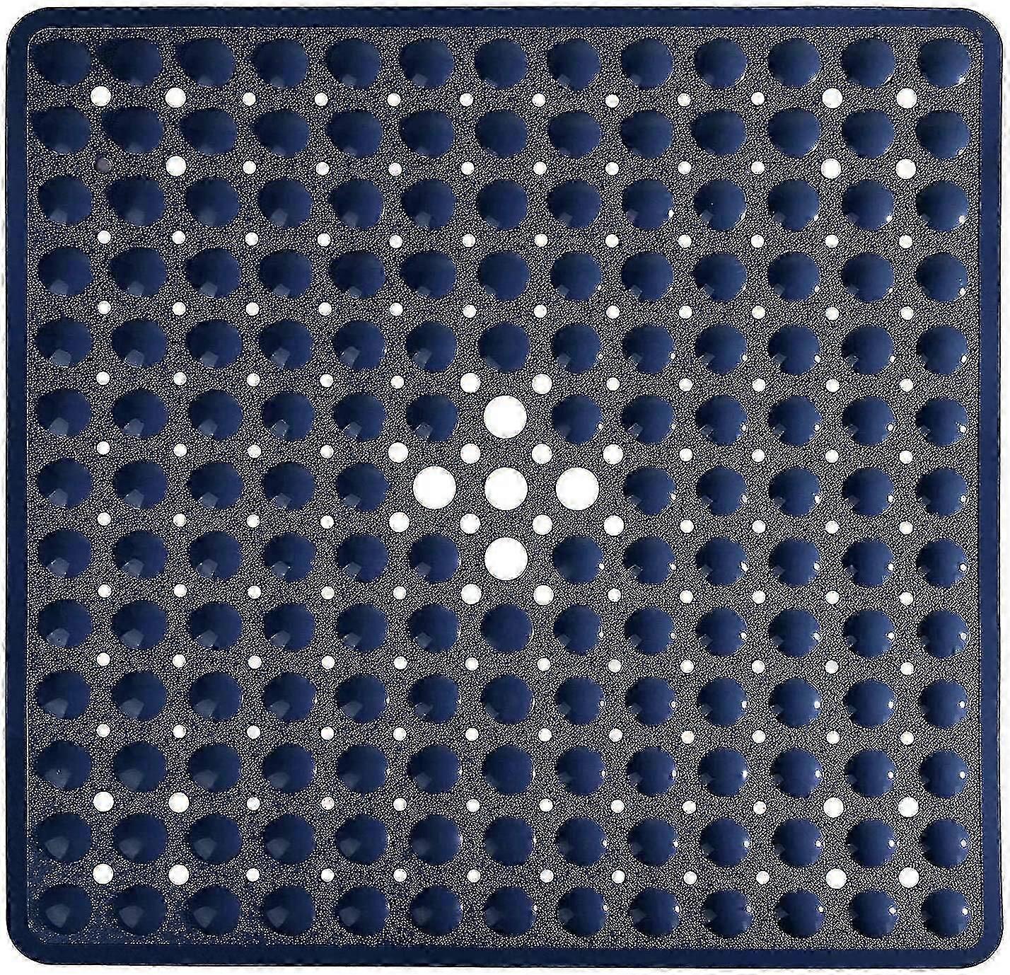 21 x 21인치 욕조용 샤워 매트, 미끄럼 방지 및 배수 구멍 있음, 세탁기 사용 가능, 네이비 블루 - 훌륭한 제품