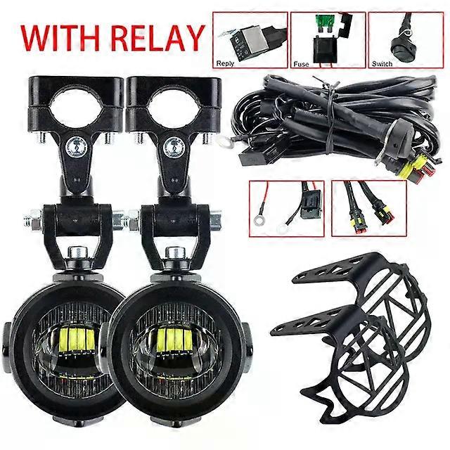 40W Motorcycle headlights 6500k LED auxiliary fog Driving lamp Brighter Lamp compatible for R1200GS K1600 R1200G F800GS F700GS F650GS