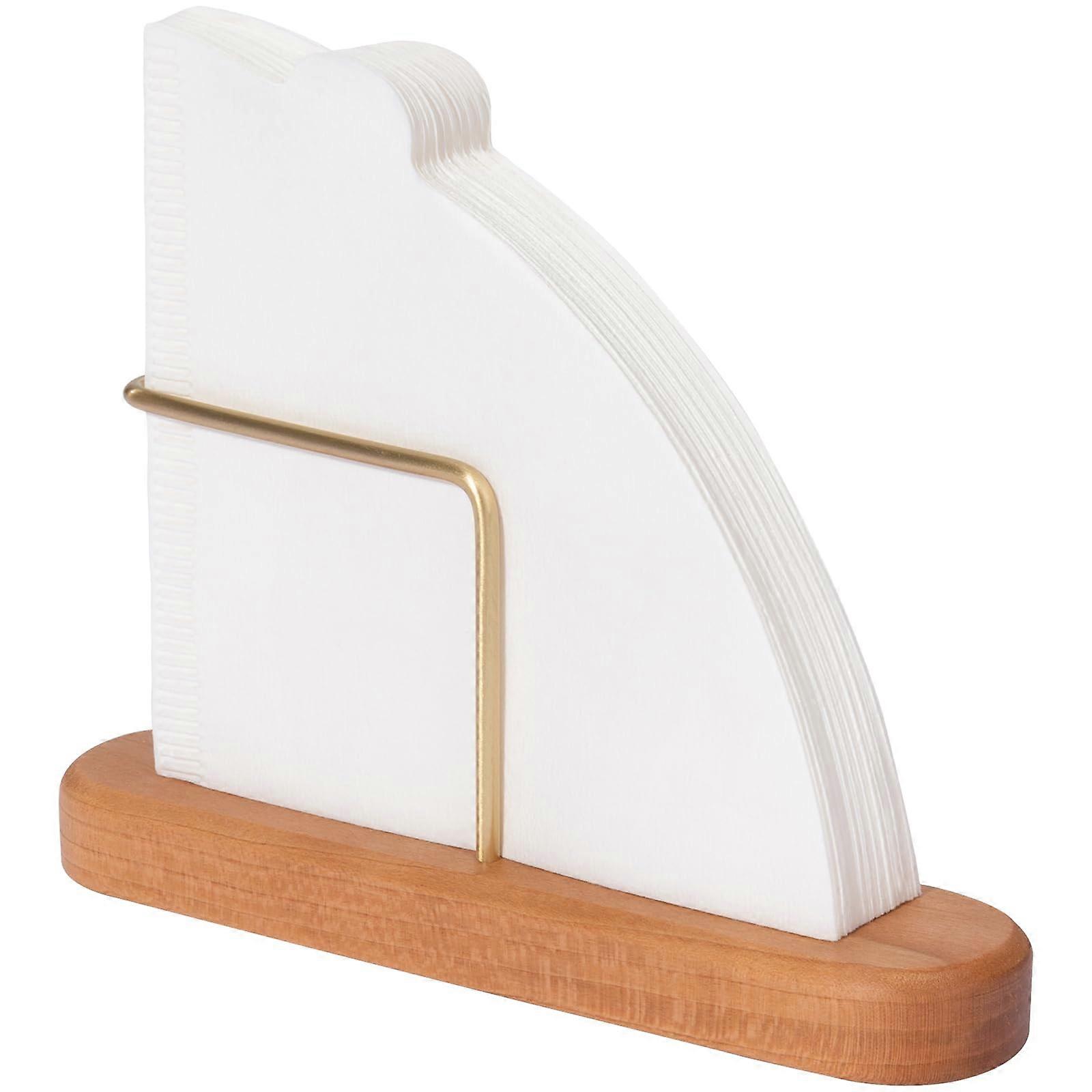 V60 Coffee Filter Holder Stand Cherry Wood & Brass Storage Container for #01/#02 Paper Filters, Drip Cone Organizer Brewing Tool