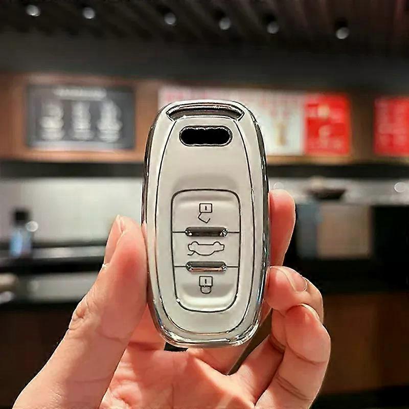 New TPU Car Remote Smart Key Cover Case Shell compatible for   A1 A3 A4 A5 A6 A7 A8 Quattro Q3 Q5 Q7 2009-2015 Accessories