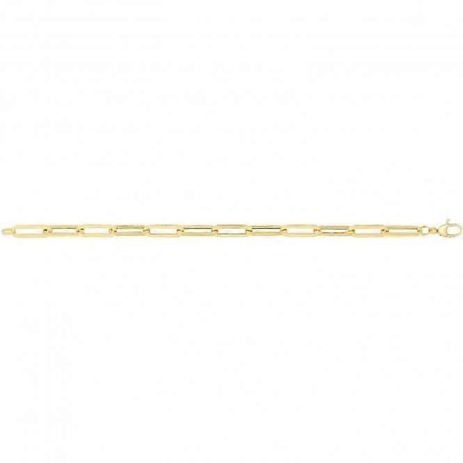 9ct Yellow Gold Ladies Paperclip Bracelet BR647